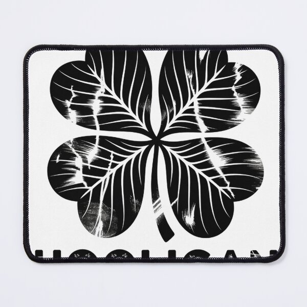Item preview, Edgy Green Four Leaf Clover Linocut Print designed and sold by Bloomkept.