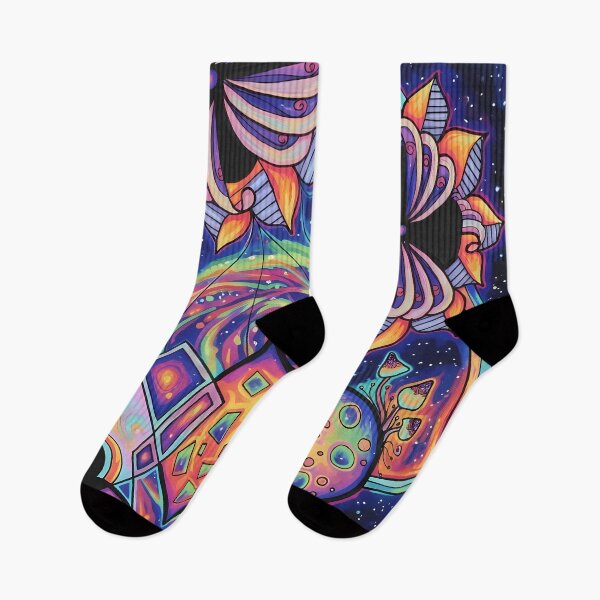 Item preview, Cosmic Neon Dream - Psychedelic Galaxy Mandala designed and sold by Tafera.