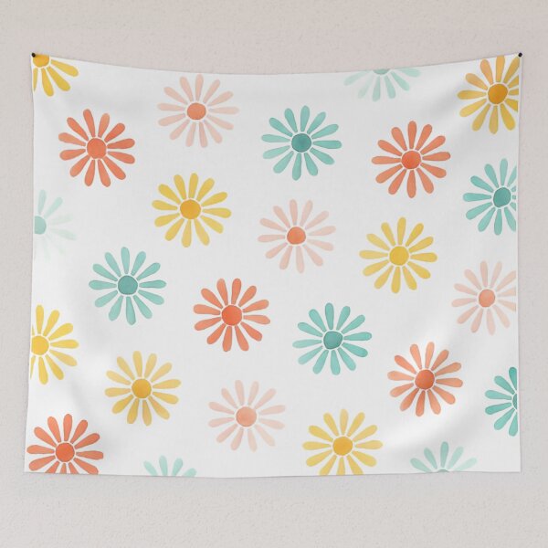 Item preview, Colorful daisies pattern designed and sold by uunaa.