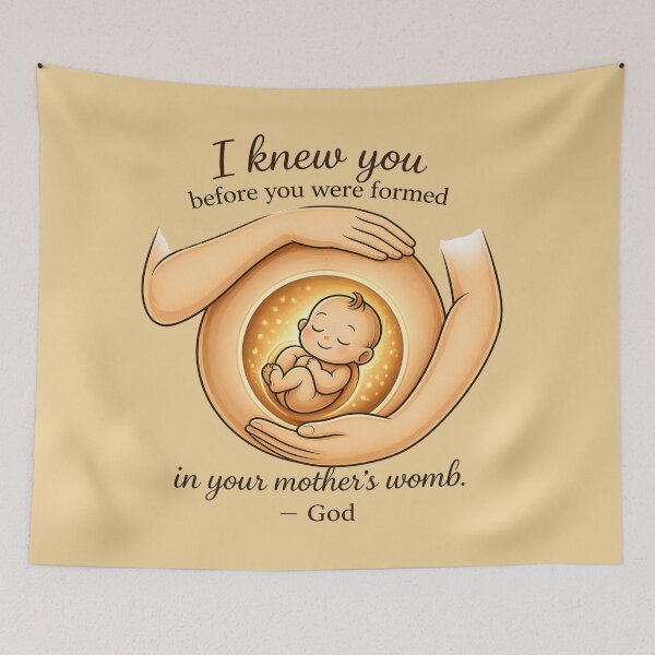 Item preview, Christian Maternity Shirt I Knew You Before You Were Formed Baby Shower Gift Pregnancy Announcement Tee designed and sold by Ginastle26.