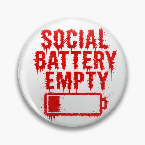 Item preview, Social Battery Empty Grunge Glitch Design – Horror Tech Style designed and sold by unglaublichGut.