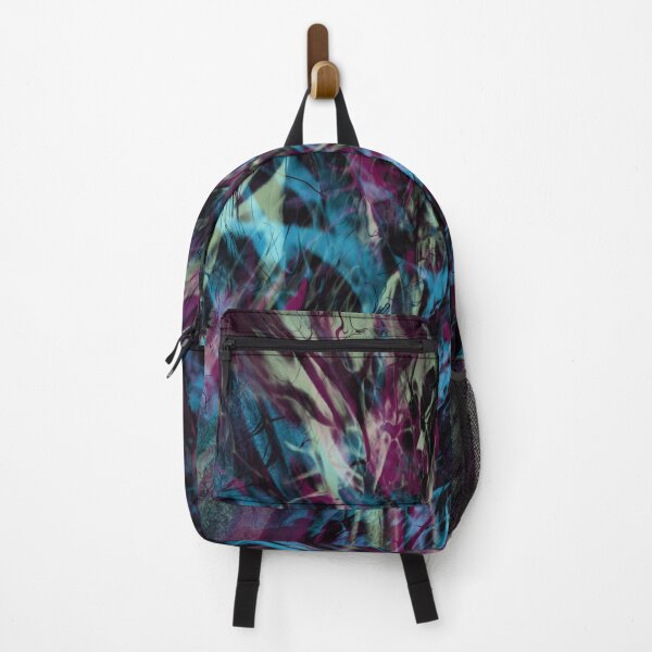 Item preview, Magenta Teal Abstract Art – High Contrast Psychedelic Chaos designed and sold by ElkCreekStudio.