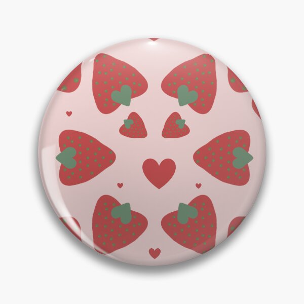 Item preview, Strawberry Hearts Seamless Pattern designed and sold by RiyanaStudio.
