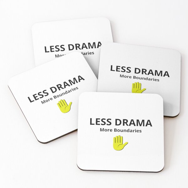 Item preview, Less Drama More Boundaries – Self Care Minimalist Quote designed and sold by FreshLineArts.