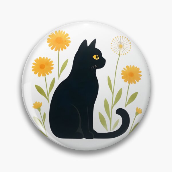 Item preview,  Black cat with a dandelion  designed and sold by uunaa.