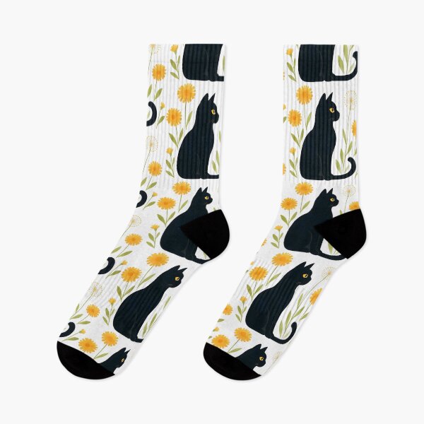 Item preview,  Black cat with a dandelion  designed and sold by uunaa.