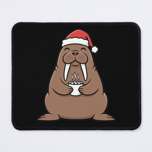 Item preview, Cute Christmas Walrus Drinking Hot Cocoa Santa Hat designed and sold by k3rstman1.