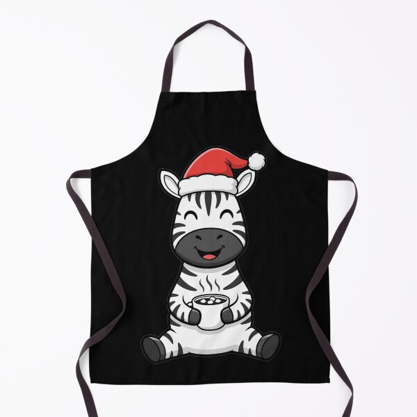 Item preview, Cute Christmas Zebra with Hot Cocoa Santa Hat designed and sold by k3rstman1.