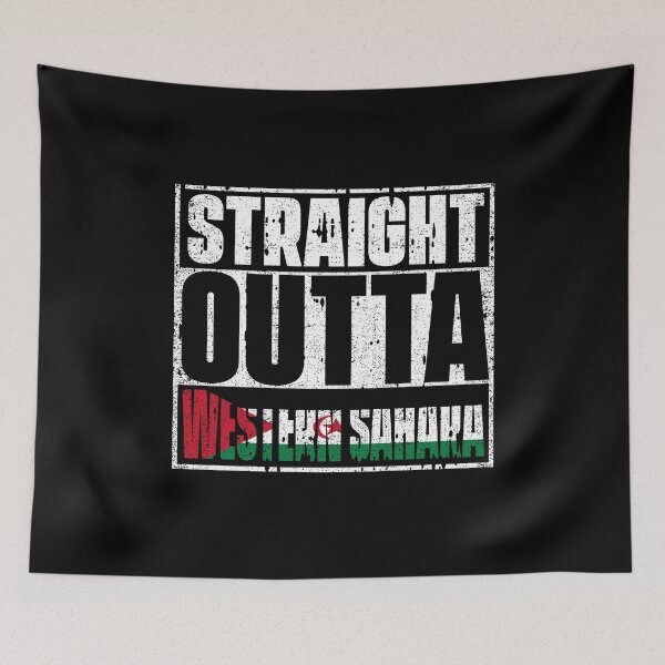 Item preview, Straight Outta Western Sahara Flag designed and sold by CosmoKitsch.