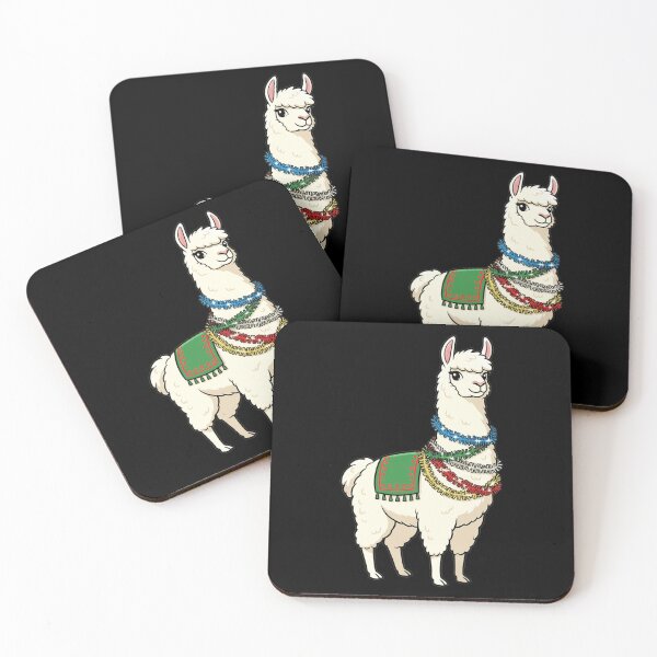 Item preview, Cute Festive Llama with Colorful Holiday Garlands designed and sold by k3rstman1.