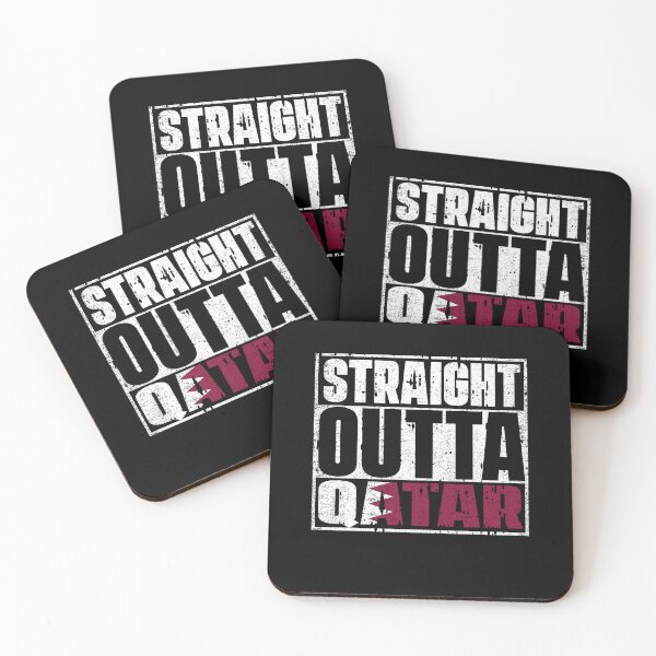 Item preview, Straight Outta Qatar Flag designed and sold by CosmoKitsch.