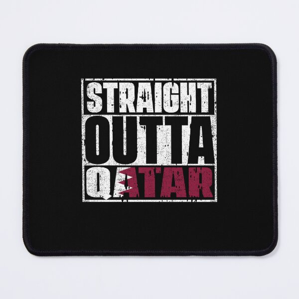 Item preview, Straight Outta Qatar Flag designed and sold by CosmoKitsch.
