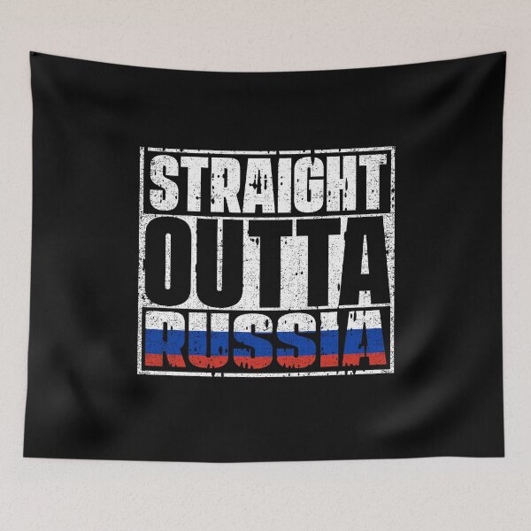 Item preview, Straight Outta Russia Flag designed and sold by CosmoKitsch.