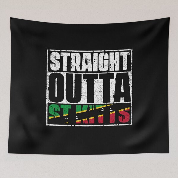 Item preview, Straight Outta St Kitts Flag designed and sold by CosmoKitsch.