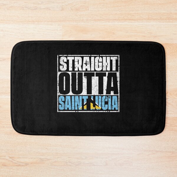 Item preview, Straight Outta Saint Lucia Flag designed and sold by CosmoKitsch.