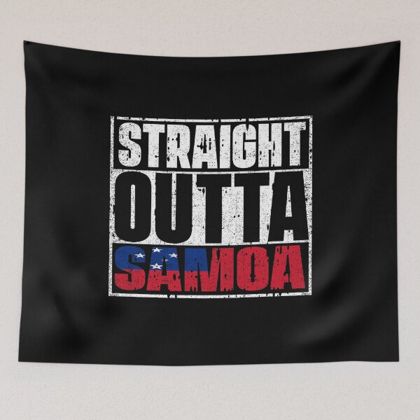 Item preview, Straight Outta Samoa Flag designed and sold by CosmoKitsch.