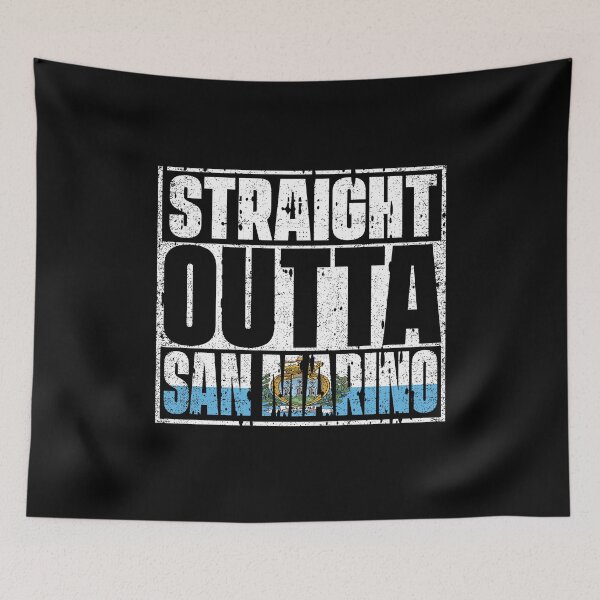 Item preview, Straight Outta San Marino Flag designed and sold by CosmoKitsch.
