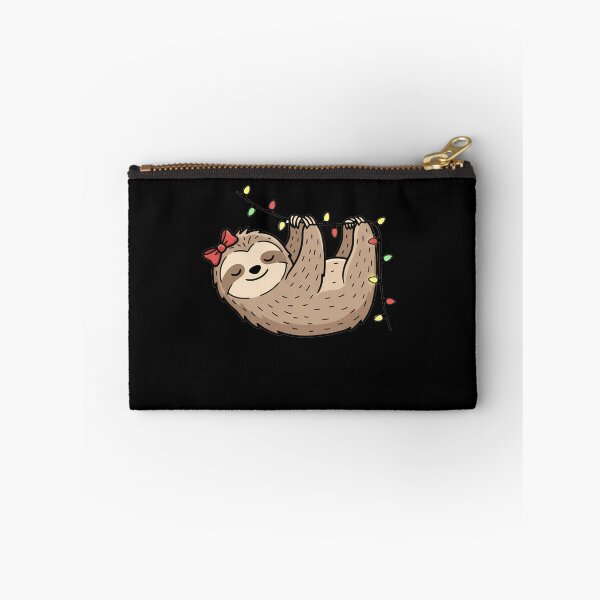 Item preview, Cute Christmas Sloth Hanging on Holiday Lights designed and sold by k3rstman1.