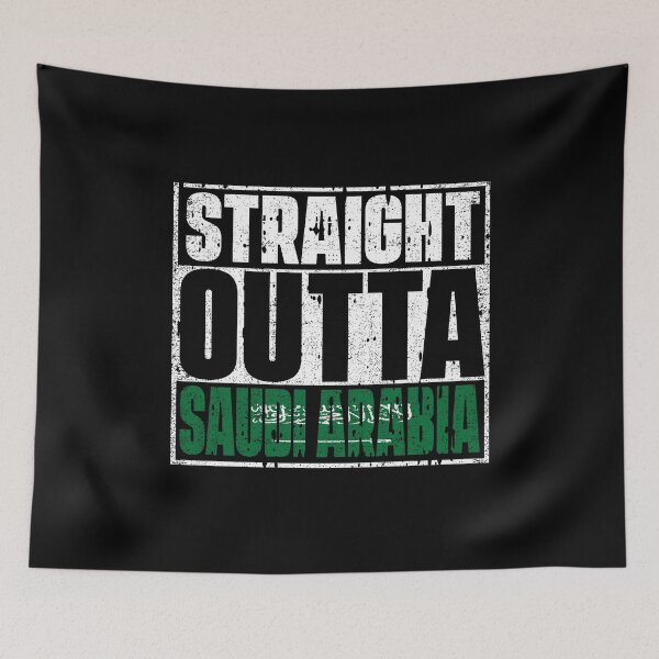 Item preview, Straight Outta Saudi Arabia Flag designed and sold by CosmoKitsch.