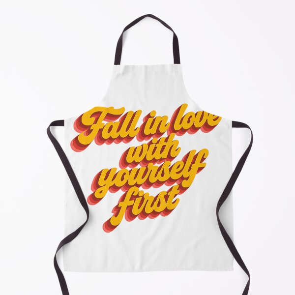 Item preview, Fall in Love with Yourself First Retro Typography Motivational Quote Sticker designed and sold by CosmoMerchStore.