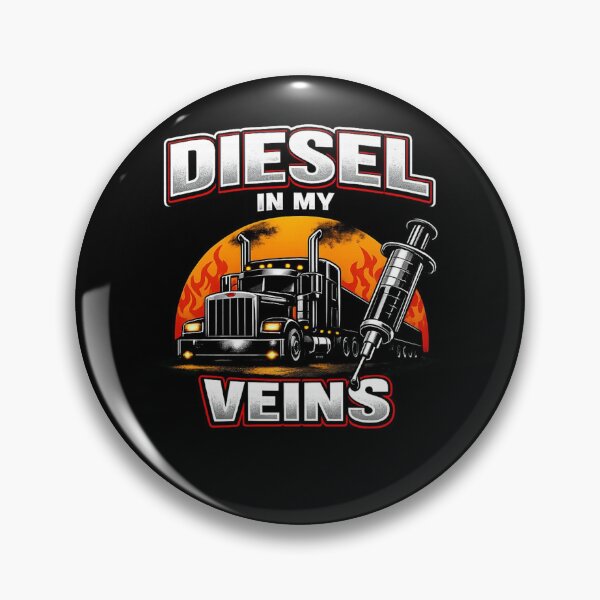 Item preview, DIESEL IN MY VEINS – Truck Driver Power Graphic designed and sold by Timeless Junction.