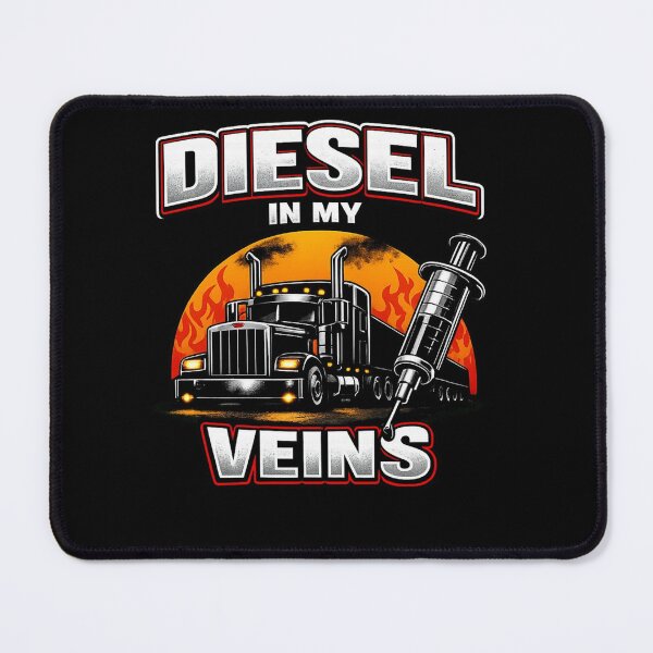 Item preview, DIESEL IN MY VEINS – Truck Driver Power Graphic designed and sold by Timeless Junction.