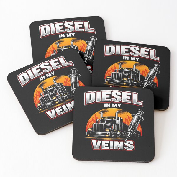Item preview, DIESEL IN MY VEINS – Truck Driver Power Graphic designed and sold by Timeless Junction.