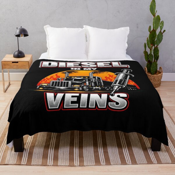 Item preview, DIESEL IN MY VEINS – Truck Driver Power Graphic designed and sold by Timeless Junction.