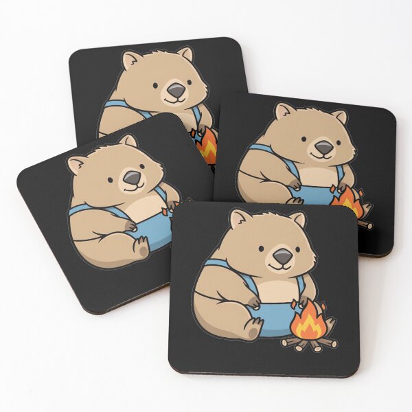 Item preview, Cute Kawaii Wombat Camping Australian Animal designed and sold by k3rstman1.