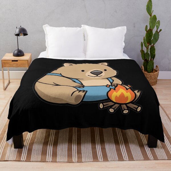 Item preview, Cute Kawaii Wombat Camping Australian Animal designed and sold by k3rstman1.
