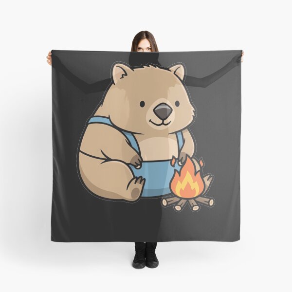 Item preview, Cute Kawaii Wombat Camping Australian Animal designed and sold by k3rstman1.