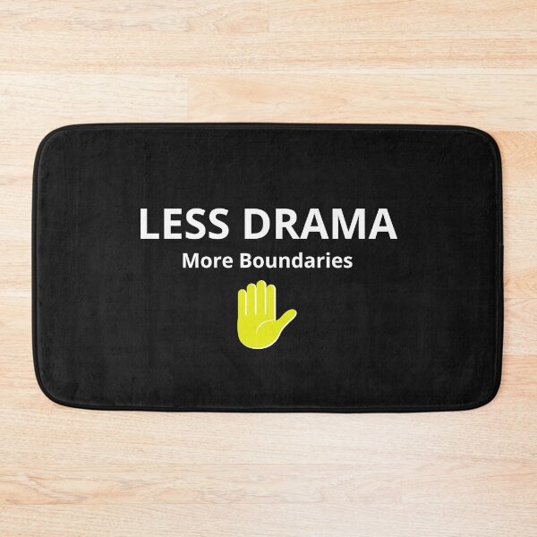 Item preview, Less Drama More Boundaries – Mental Health Minimalist Quote  designed and sold by FreshLineArts.