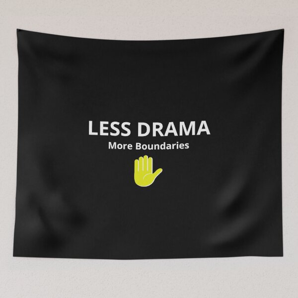 Item preview, Less Drama More Boundaries – Mental Health Minimalist Quote  designed and sold by FreshLineArts.