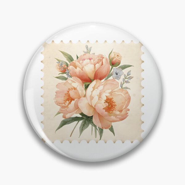 Item preview, Pink peony stamp designed and sold by uunaa.