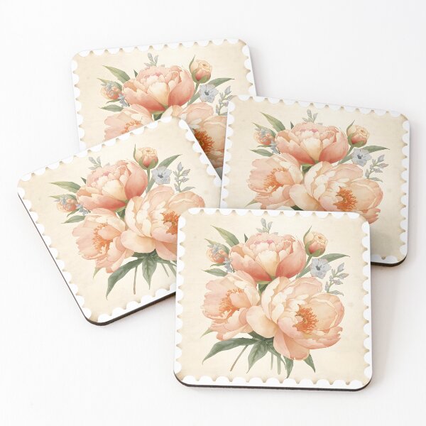 Item preview, Pink peony stamp designed and sold by uunaa.