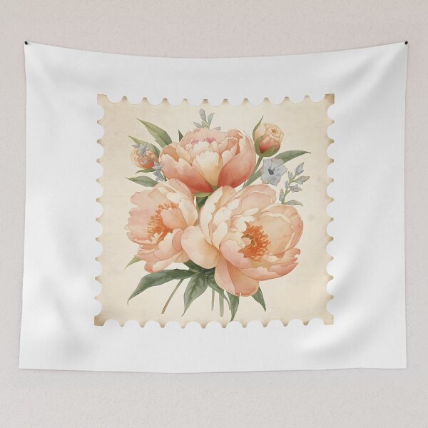 Item preview, Pink peony stamp designed and sold by uunaa.