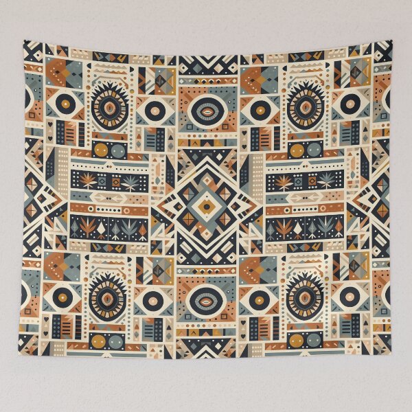 Item preview, Modern Geometric Tribal Boho Pattern Art designed and sold by Apex Designs.