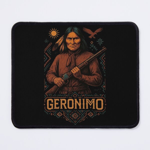 Item preview, Geronimo Apache Warrior Design, Native American Fighter Shirt, Apache Leader, Tribal Warrior, Indigenous Warrior Art, Desert Warrior, Historic Warrior Graphic designed and sold by Typologystudios.