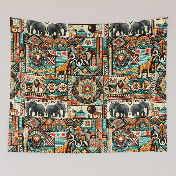 Item preview, African Tribal Safari Geometric Pattern Art designed and sold by Apex Designs.