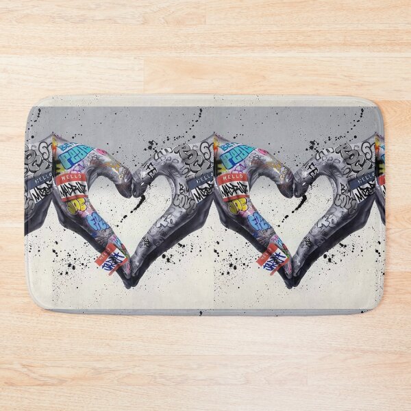 Item preview, Graffiti Heart Hands Street Art – Urban Love Spray Paint Design designed and sold by Kruti Collection.