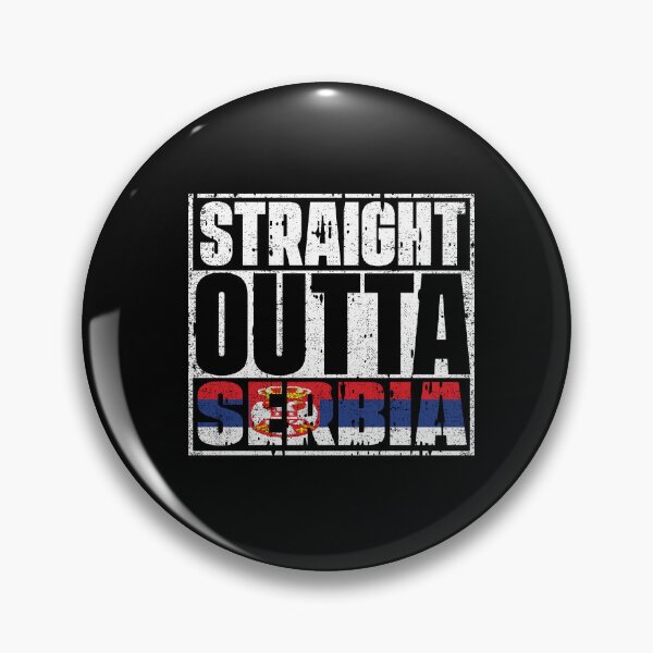 Item preview, Straight Outta Serbia Flag designed and sold by CosmoKitsch.