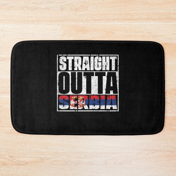 Item preview, Straight Outta Serbia Flag designed and sold by CosmoKitsch.