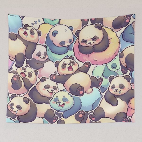 Item preview, Sleepy Panda Pattern designed and sold by Imaginarium of Chaos falcon88 .