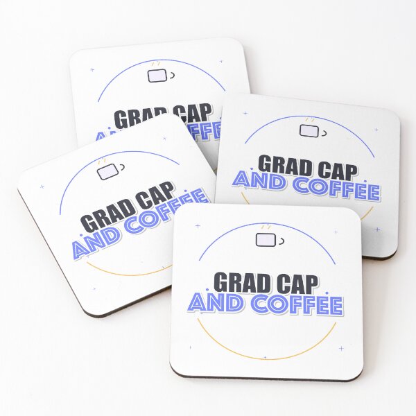 Artikelvorschau, Absolventenmütze und Kaffee entworfen und verkauft von pumsquare.
