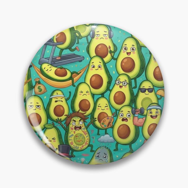 Item preview, Avocado Personality Pattern designed and sold by Imaginarium of Chaos falcon88 .