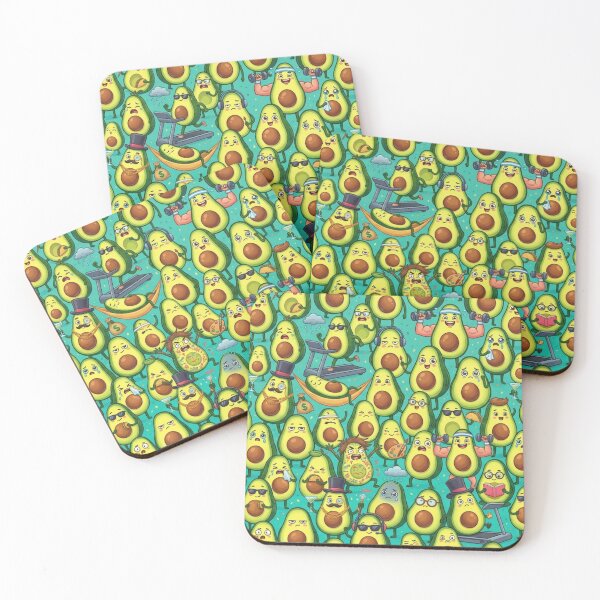 Item preview, Avocado Personality Pattern designed and sold by Imaginarium of Chaos falcon88 .