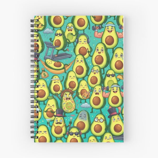 Item preview, Avocado Personality Pattern designed and sold by Imaginarium of Chaos falcon88 .