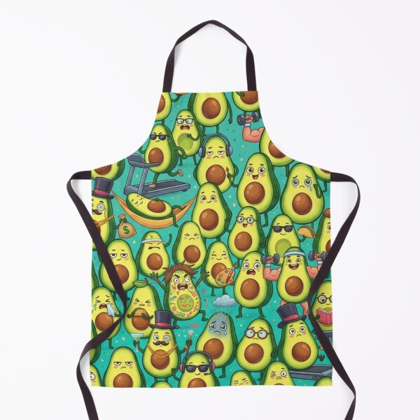 Item preview, Avocado Personality Pattern designed and sold by Imaginarium of Chaos falcon88 .