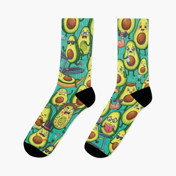 Item preview, Avocado Personality Pattern designed and sold by Imaginarium of Chaos falcon88 .