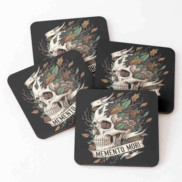 Item preview, Memento Mori Skull and Dead Leaves designed and sold by nuel-art.